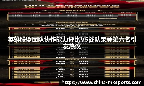 英雄联盟团队协作能力评比V5战队荣登第六名引发热议